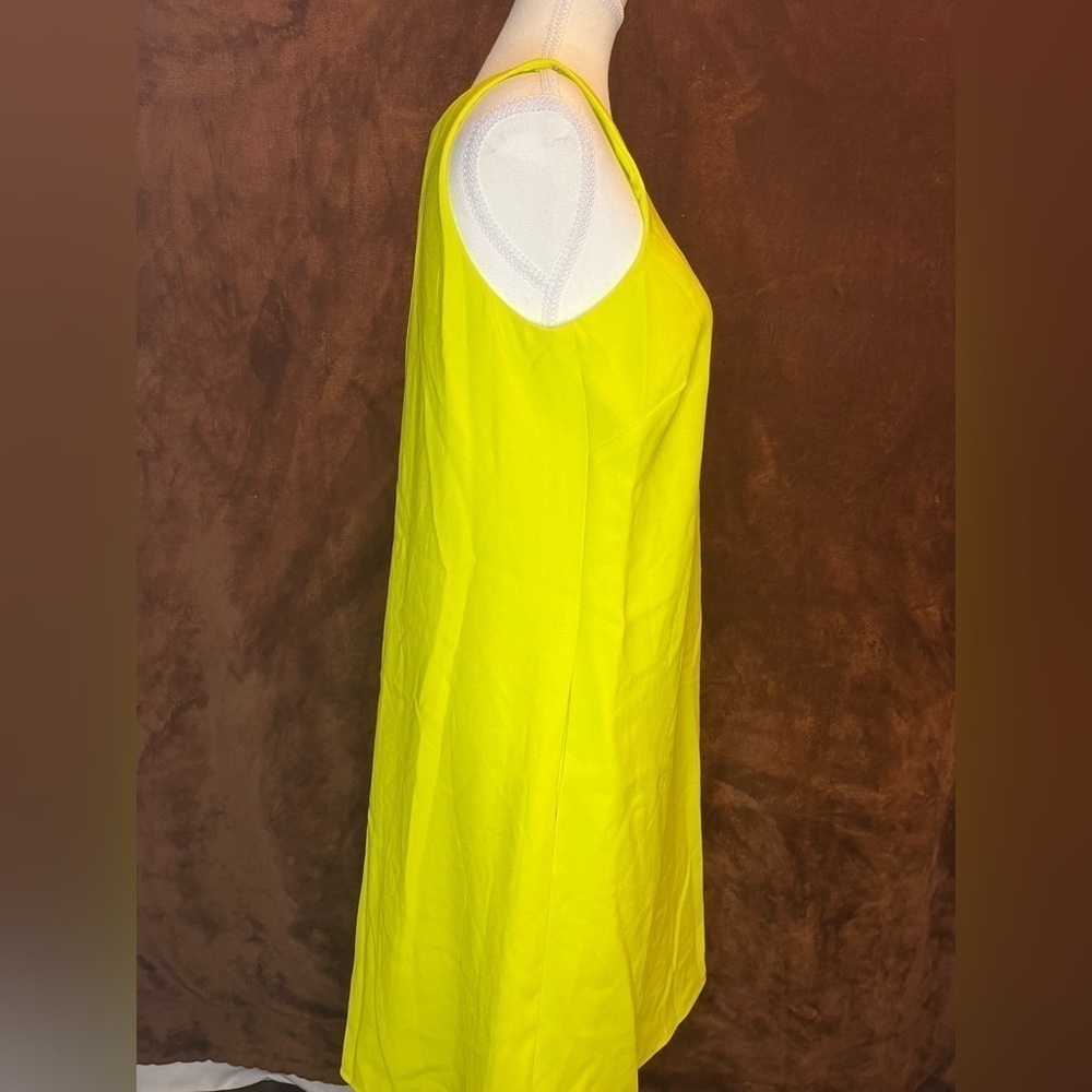 ⭐️ NWT Ralph Lauren Women's Neon Yellow Sleeveless Lined Dress- size 4 - Picture 4 of 9